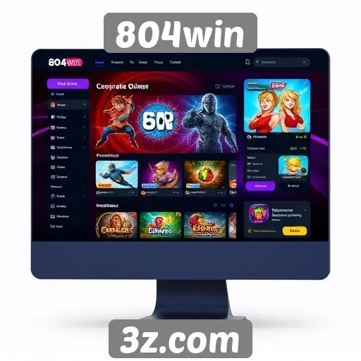 Análise da interface do usuário do site 804win